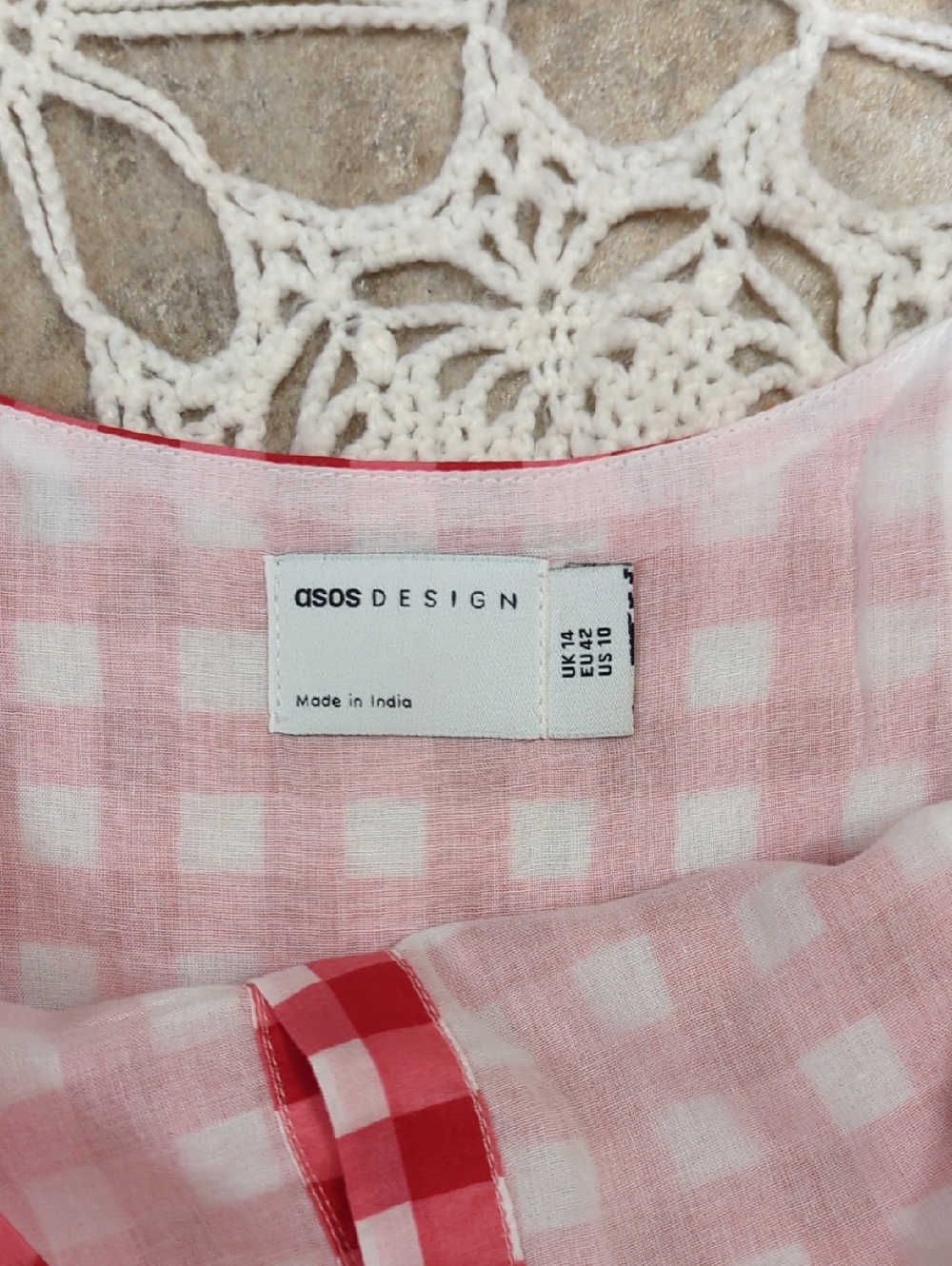 Asos Gingham Picnic Red And White Check Button Down Maxi Sun Dress - Picture 5 of 12